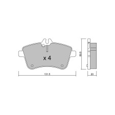 GT2i Club Front brake pads for MERCEDES BENZ Classe A II (W169) 2.0 230cv 2004-09-01-2012-06-01