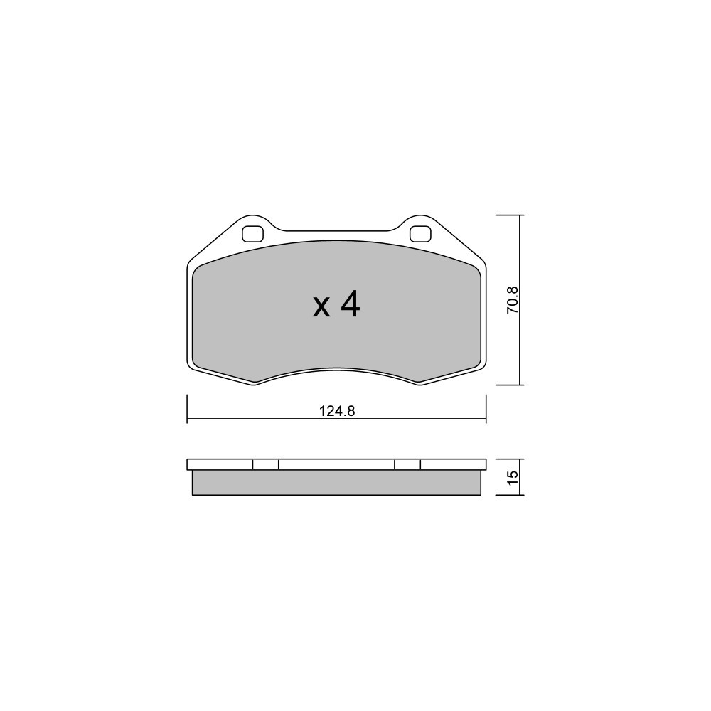 GT2i Club Front brake pads for RENAULT Clio III 2.0i 16V RS 200 hp 2005-12 - Brake calipers Brembo - GT-PC6670 - 3661768552780
