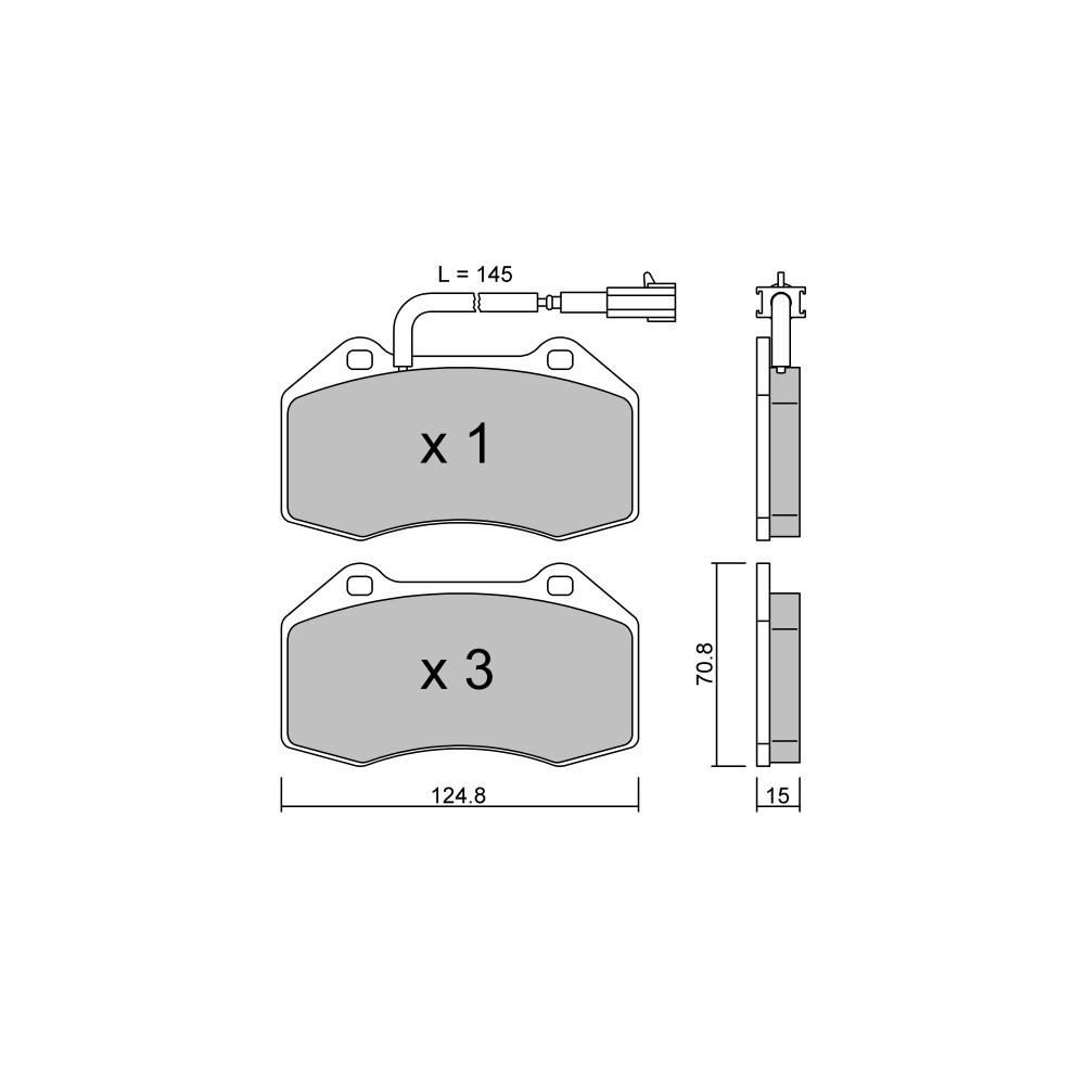 Plaquettes de frein GT2i Club Avant pour ABARTH Grande Punto (199_) 1.4 (199.AXX1B) 180cv 2007-07-01-2010-06-01 - GT-PC6671 - 3666618587639