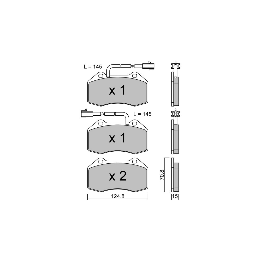 Plaquettes de frein GT2i Club Avant pour ABARTH 500 / 500 C Abarth Brembo Brakes (305 mm disc) 2008-  Etriers de frein Brembo - GT-PC6672 - 3666618587646