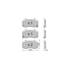 Pastiglie freno anteriori GT2i Club per OPEL Corsa E (X15) 3.2 251cv 2014-09-01-
