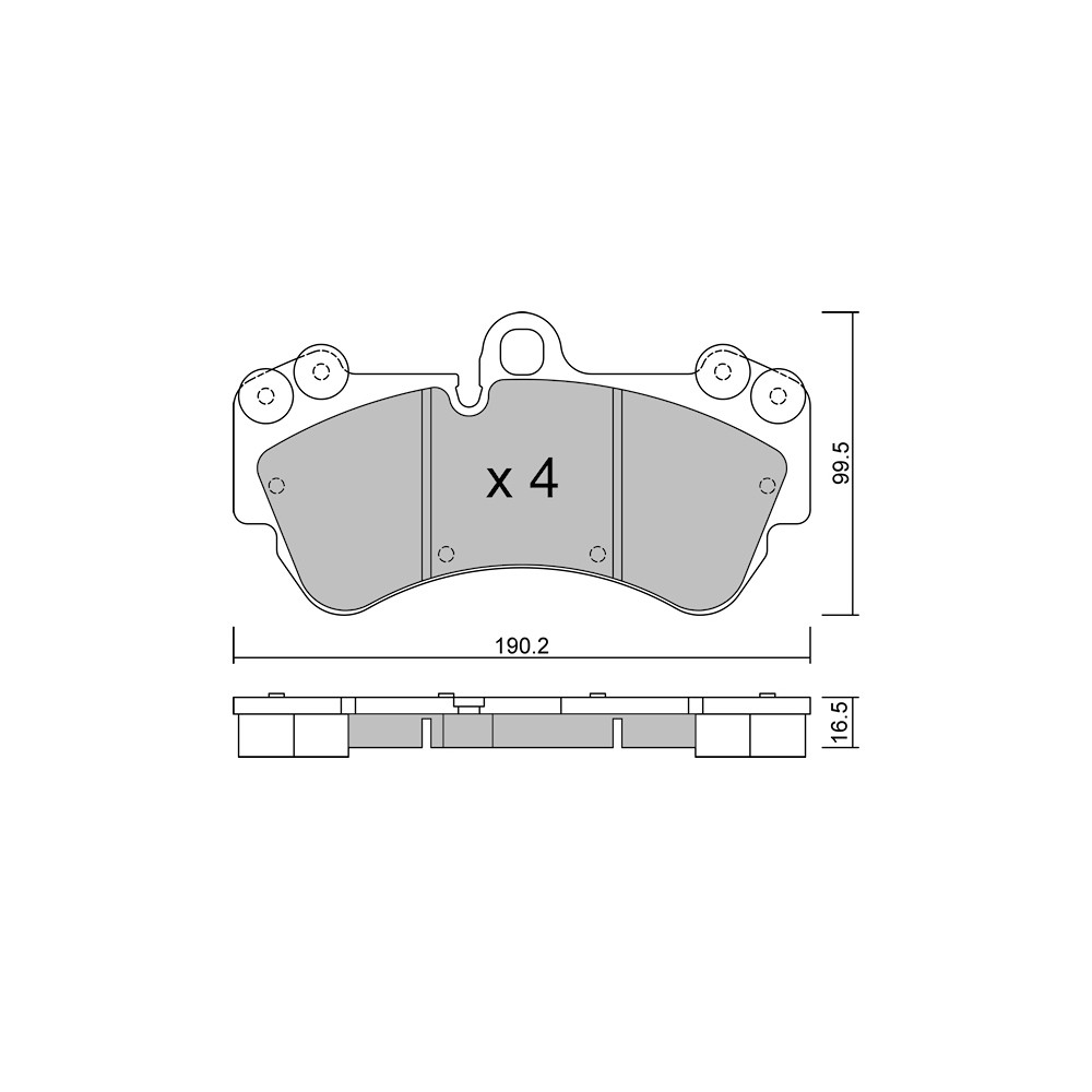 Plaquettes de frein GT2i Club Avant pour PORSCHE Cayenne (955) 3.0 V6 TDi, 3.2i V6 2002-10 - Etriers de frein Brembo - GT-PC6690 - 3666618587660