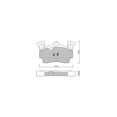 Plaquettes de frein GT2i Club Arrière pour PORSCHE Cayenne I (9PA) Turbo S 4.5 521cv 2002-09-01-2010-09-01