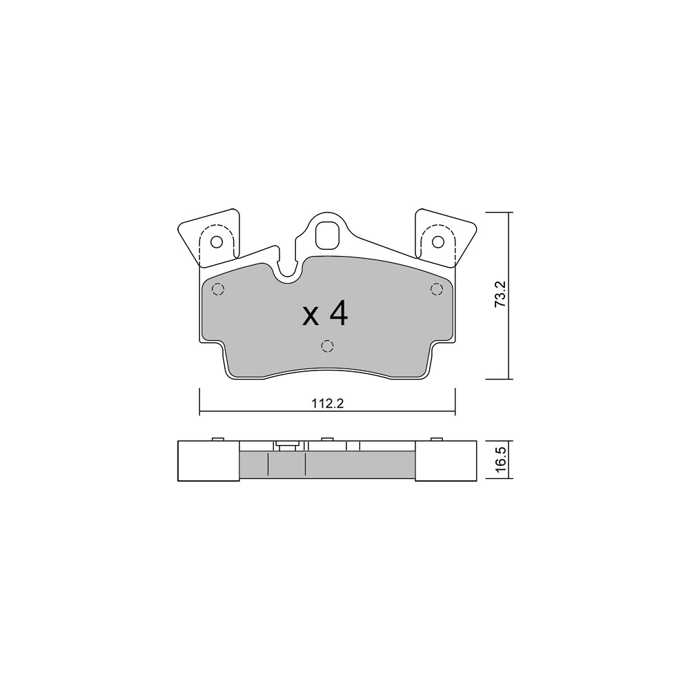 GT2i Club Rear brake pads for PORSCHE Cayenne I (9PA) Turbo S 4.5 521cv 2002-09-01-2010-09-01 - GT-PC6711 - 3666618587691