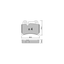 GT2i Club Rear brake pads for VOLKSWAGEN Touareg I (7LA, 7L6, 7L7) 3.2 V6 241cv 2002-10-01-2010-05-01