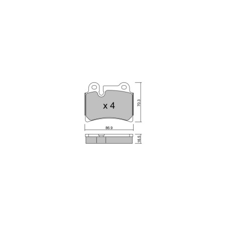 Plaquettes de frein GT2i Club Arrière pour VOLKSWAGEN Touareg I (7LA, 7L6, 7L7) 3.2 V6 241cv 2002-10-01-2010-05-01
