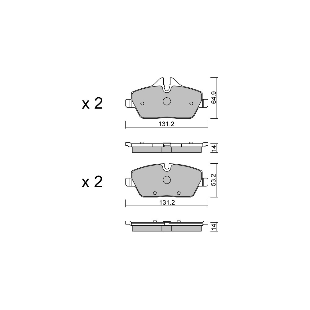 Pastiglie freno anteriori GT2i Club per BMW i3 (I01) s Range Extender 184cv 2013-08-01- - GT-PC6802 - 3666618587769