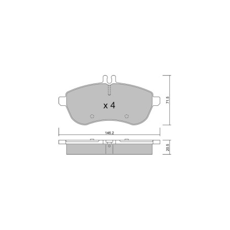 Plaquettes de frein GT2i Club Avant pour MERCEDES BENZ Classe C III (W204) C 300 4-matic (204.080) 252cv 2007-01-01-2014-07-01