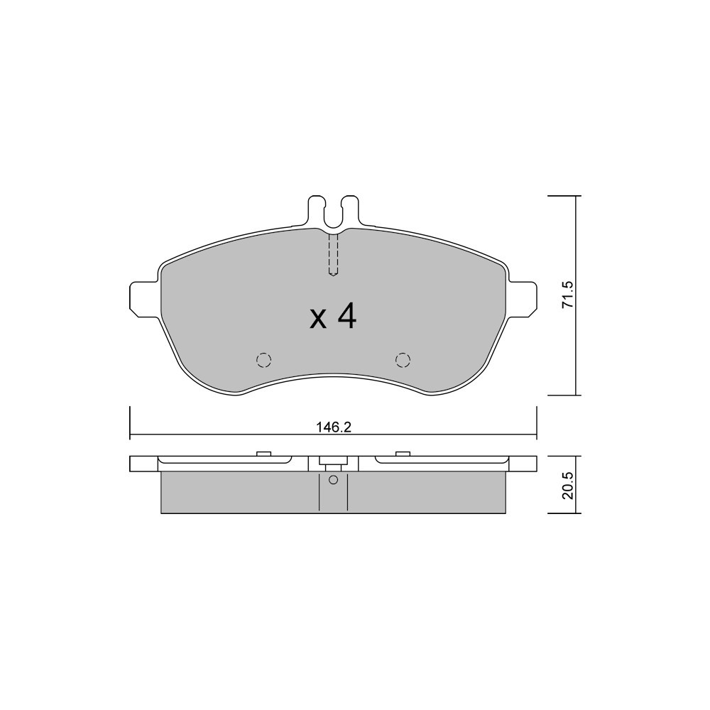 GT2i Club Front brake pads for MERCEDES BENZ Classe C III (W204) C 300 4-matic (204.080) 252cv 2007-01-01-2014-07-01 - GT-PC6810 - 3666618587776