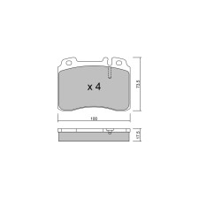 GT2i Club Front brake pads for MERCEDES BENZ SL III (R129) 55 AMG 476cv 1989-03-01-2001-12-01