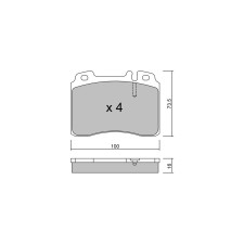 Plaquettes de frein GT2i Club Avant pour MERCEDES BENZ Kombi T-Model II (S124) E 60 AMG (124.036) 381cv 1985-09-01-1993-07-01