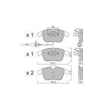 Plaquettes de frein GT2i Club Avant pour AUDI A4 - A4 Quattro (8K) 1.8i TFSi, 2.0i TFSi, 2.0 TDi 2007-15 - Etriers de frein Ate 