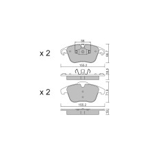 Plaquettes de frein GT2i Club Avant pour CITROEN DS4 2.0 BlueHDi 180 181cv 2011-04-01-2015-07-01