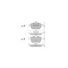 GT2i Club Front brake pads for CITROEN DS4 2.0 BlueHDi 180 181cv 2011-04-01-2015-07-01