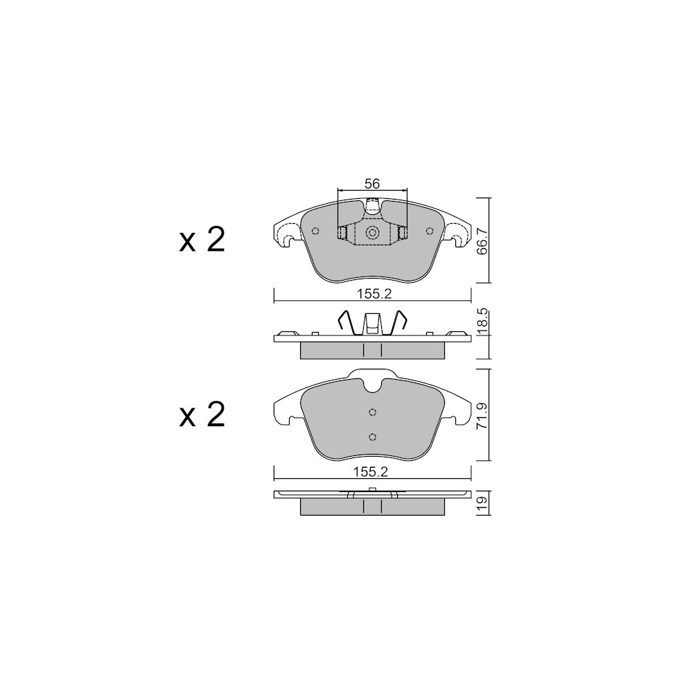 Plaquettes de frein GT2i Club Avant pour CITROEN DS4 2.0 BlueHDi 180 181cv 2011-04-01-2015-07-01 - GT-PC6913 - 3666618587899
