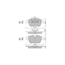Pastiglie freno anteriori GT2i Club per PEUGEOT 508 I (8D_) 2.0 BlueHDi 180 181cv 2010-11-01-2018-12-01