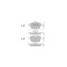 Pastiglie freno anteriori GT2i Club per OPEL Mokka II 1.6 GTi 209cv 2020-06-01-