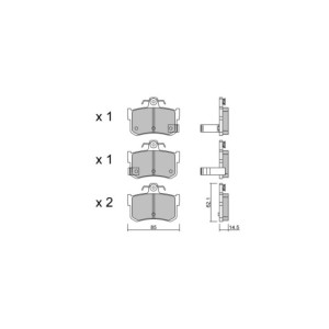Pastiglie freno posteriori GT2i Club per ROVER 800 Coupe 4.0 4x4 218cv 1992-08-01-1999-02-01