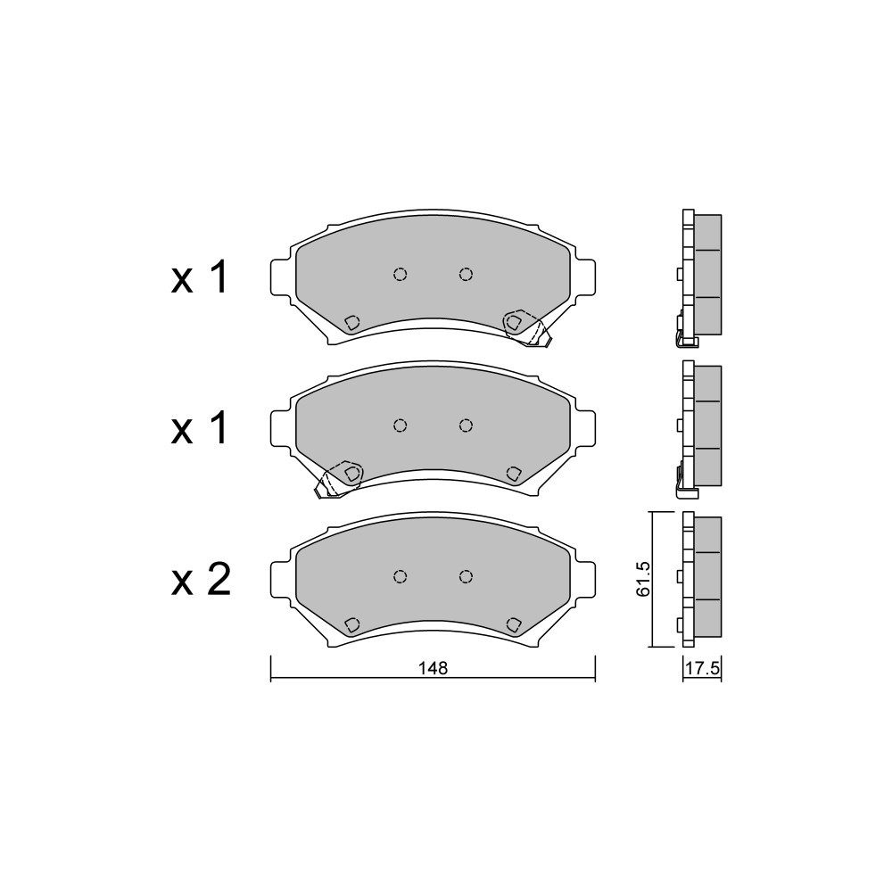 Pastiglie freno anteriori GT2i Club per OPEL Sintra (APV) 3.0 i 24V (OUN16, Y94) 202cv 1996-11-01-1999-04-01 - GT-PC7120 - 3666618588025