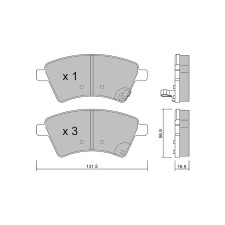 Plaquettes de frein GT2i Club Avant pour FIAT Sedici (FY_, 189_) 1.9 JTS (939AXA1B) 161cv 2006-06-01-2014-10-01