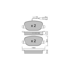 Pastiglie freno posteriori GT2i Club per LANCIA Delta III (844_) 1.8 241cv 2008-08-01-2014-08-01