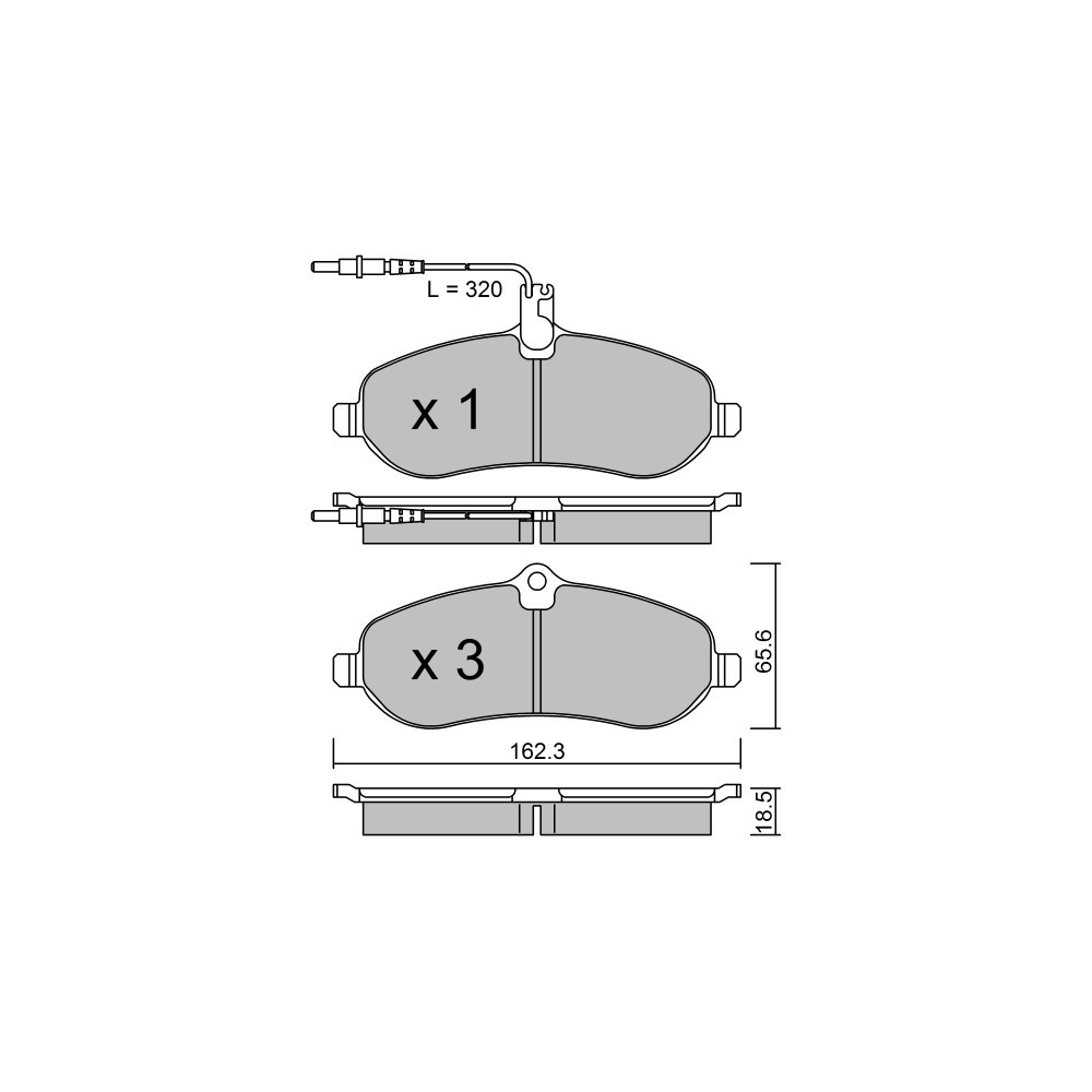 GT2i Club Front brake pads for PEUGEOT Expert Tepee (VF3X_) 2.0 HDi 165 164cv 2007-01-01- - GT-PC7230 - 3666618588131