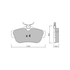 Bremsbeläge GT2i Club Hinten für PEUGEOT Expert Tepee (VF3X_) 3.6 4WD 286cv 2007-01-01-