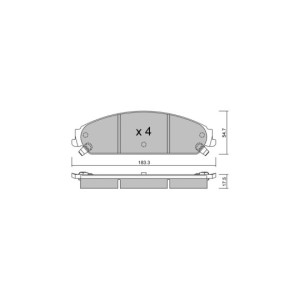 Plaquettes de frein GT2i Club Avant pour LANCIA Thema II (LX_) 3.6 4WD 286cv 2011-09-01-2014-10-01