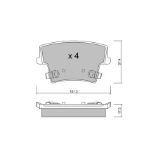 Pastiglie freno posteriori GT2i Club per LANCIA Thema II (LX_) 3.6 286cv 2011-09-01-2014-10-01