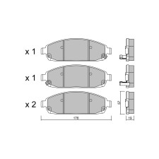 Bremsbeläge GT2i Club Avant für JEEP Grand Cherokee III (WH, WK) 5.7 V8 4x4 366cv 2004-10-01-2011-10-01