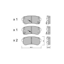 Pastiglie freno posteriori GT2i Club per HYUNDAI Kona I (OS) / Kauai 1.6 T-GDi 4WD 199cv 2017-06-01-