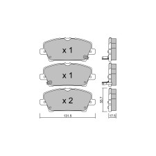 Pastiglie freno anteriori GT2i Club per HONDA Civic (FN-FK) 1.4i 16V, 1.8i 16V, 2.2 CDTi 2006-12 - Pinze freno Trw 