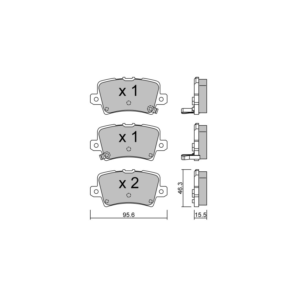 GT2i Club Rear brake pads for HONDA Civic (FN-FK) 2.0i 16V V-TEC Type R 2006-12 - Brake calipers Trw  - GT-PC7450 - 3666618588247