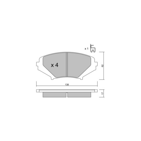 Plaquettes de frein GT2i Club Avant pour MAZDA RX-8 (SE, FE) 1.3 232cv 2003-10-01-2012-06-01