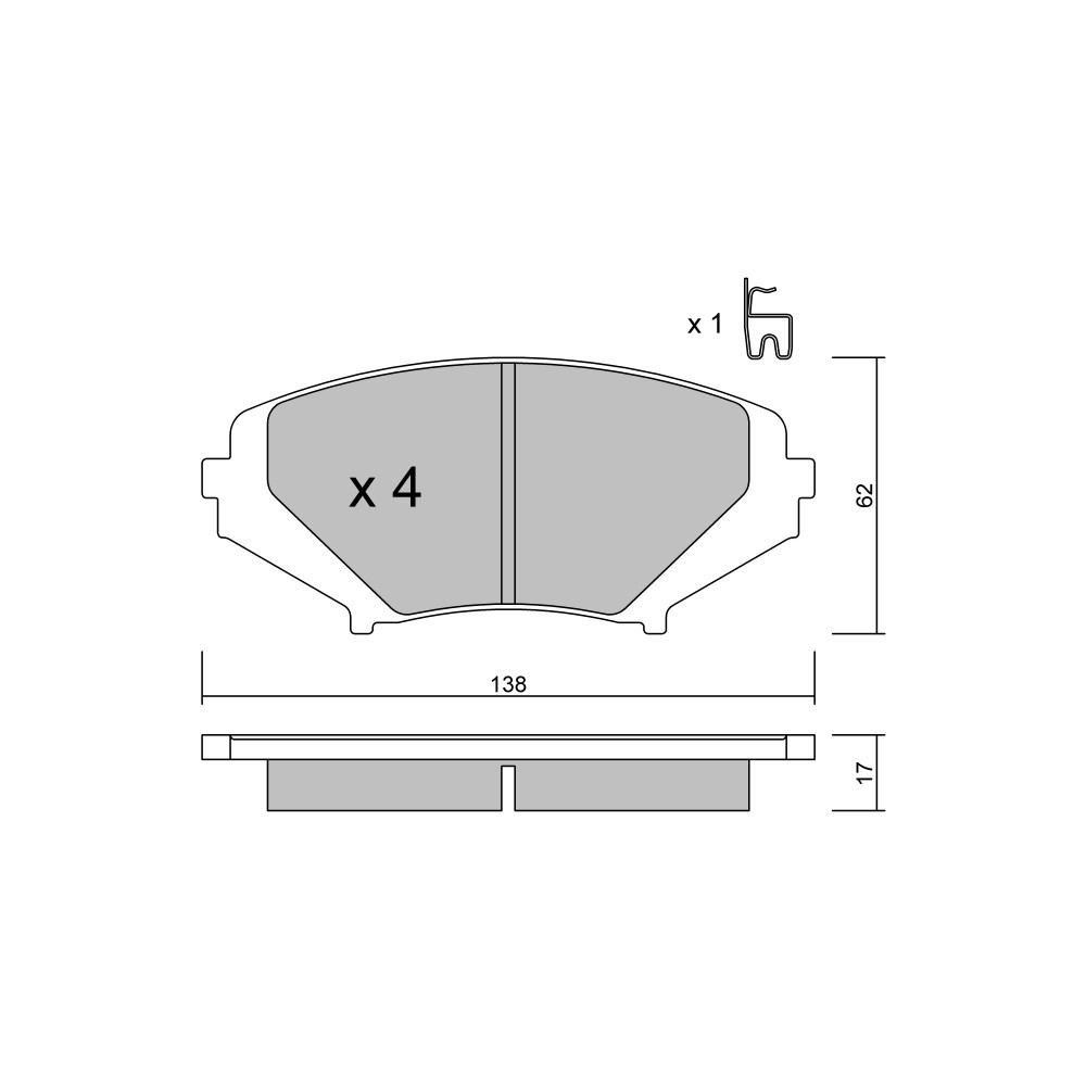 GT2i Club Front brake pads for MAZDA RX-8 (SE, FE) 1.3 232cv 2003-10-01-2012-06-01 - GT-PC7480 - 3666618588261
