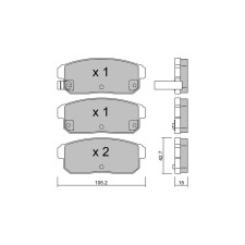 Plaquettes de frein GT2i Club Arrière pour NISSAN Maxima IV / Maxima QX SW (A32) 3.0 QX 194cv 1997-10-01-2000-12-01