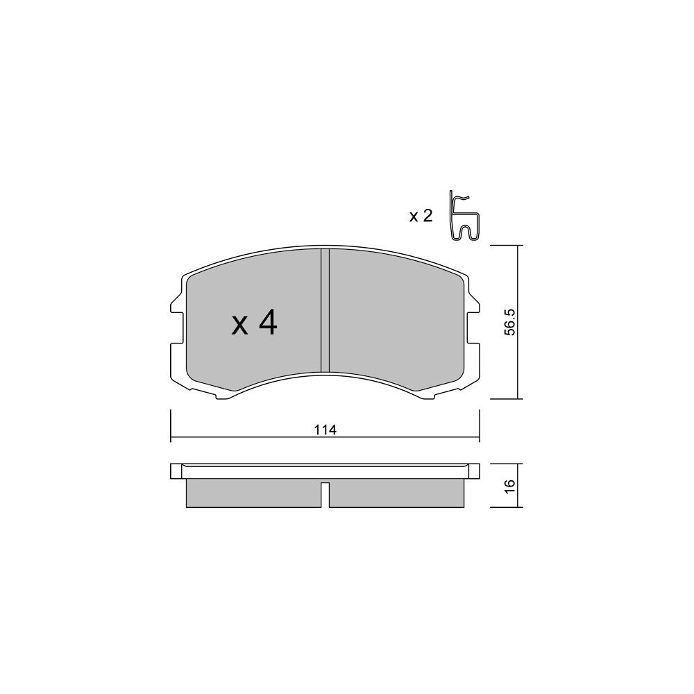 GT2i Club Front brake pads for MITSUBISHI Mirage V Hatchback (CJ_A) 1.8 4WD 207cv 1995-09-01-2003-07-01 - GT-PC7520 - 3666618588308