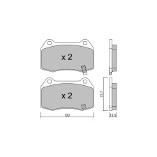 Pastiglie freno anteriori GT2i Club per NISSAN 350 Z (Z33) 3.5i V6 24V 2003-09 - Pinze freno Brembo