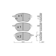 Plaquettes de frein GT2i Club Avant pour INFINITI FX 45 4WD 316cv 2003-01-01-