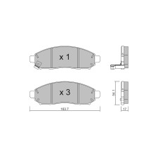 GT2i Club Front brake pads for NISSAN Pathfinder III (R51) 4.0 4WD 270cv 2005-01-01-