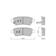 Pastiglie freno posteriori GT2i Club per NISSAN Pathfinder III (R51) 4.0 4WD 270cv 2005-01-01-