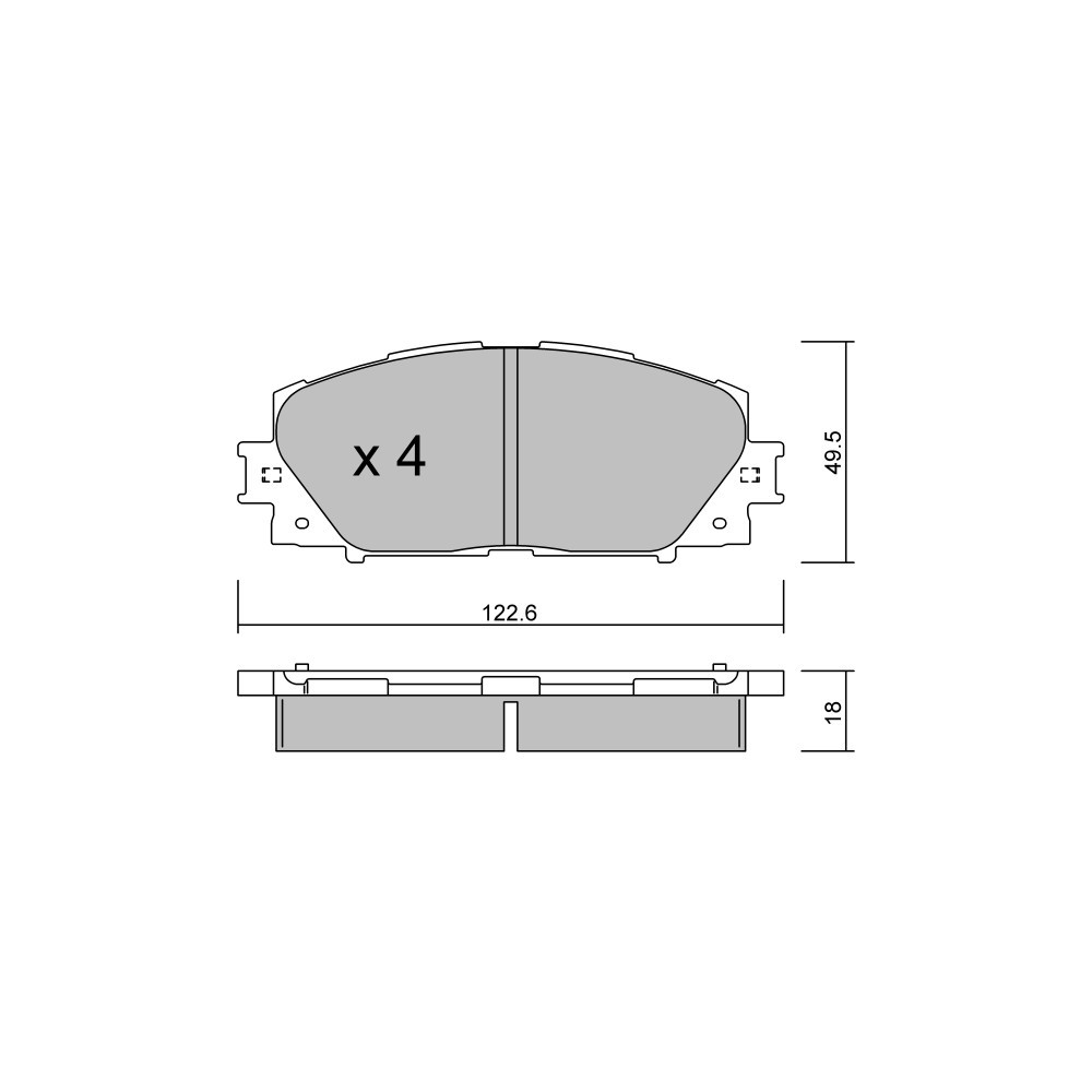 GT2i Club Front brake pads for TOYOTA Yaris II (_P9_)/ Vitz 200h (ZWA10_) 136cv 2005-01-01-2014-12-01 - GT-PC7610 - 3666618588360