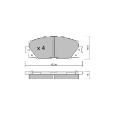 GT2i Club Front brake pads for TOYOTA Prius IV (_W3_) 1.8 Hybrid (ZVW3_) 136cv 2008-06-01-