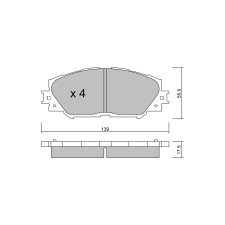GT2i Club Front brake pads for TOYOTA Rav 4 III (_A3_)/ Rav 4/ Vanguard 3.5 4WD (GSA33) 274cv 2005-11-01-2014-08-01