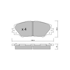 Pastiglie freno anteriori GT2i Club per TOYOTA Auris Touring Sports SW (_E18_) 3.5 (GSV40_) 278cv 2013-07-01-2018-12-01