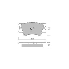 Pastiglie freno posteriori GT2i Club per TOYOTA Rav 4 IV (_A4_) 3.5 XLE (GSV70) 310cv 2012-12-01-2019-09-01