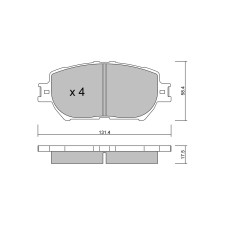 Plaquettes de frein GT2i Club Avant pour TOYOTA Camry (_V3_) Sedan 3.3 (MCV31_) 225cv 2001-08-01-2006-11-01