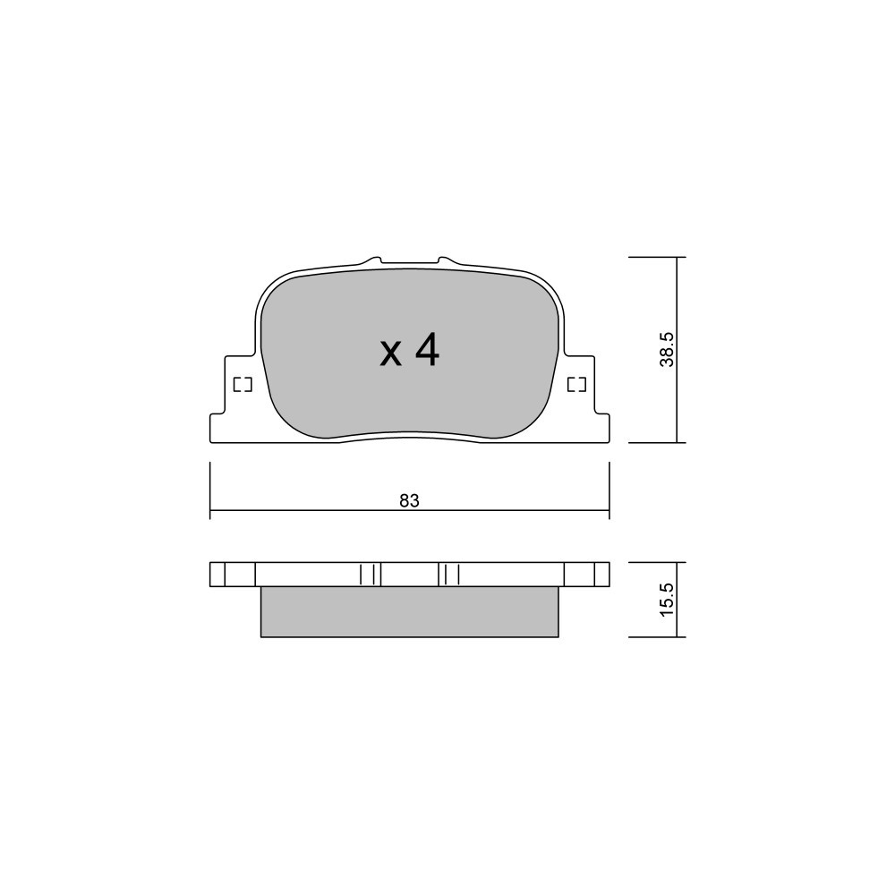 GT2i Club Rear brake pads for TOYOTA Camry (_V2_) II 2.5 200cv 1996-08-01-2002-09-01 - GT-PC7680 - 3666618588445