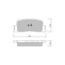 Plaquettes de frein GT2i Club Arrière pour LEXUS ES II (MCV_, VZV_) 3.3 (MCV31_) 229cv 1996-08-01-2008-06-01