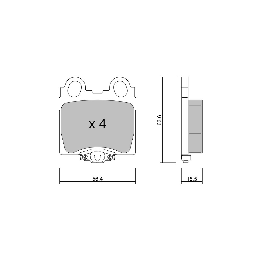 Pastiglie freno posteriori GT2i Club per LEXUS SC II Cabrio (UZZ40_) / Soarer 430 (UZZ40_) 332cv 2001-01-01-2010-07-01 - GT-PC7740 - 3666618588483